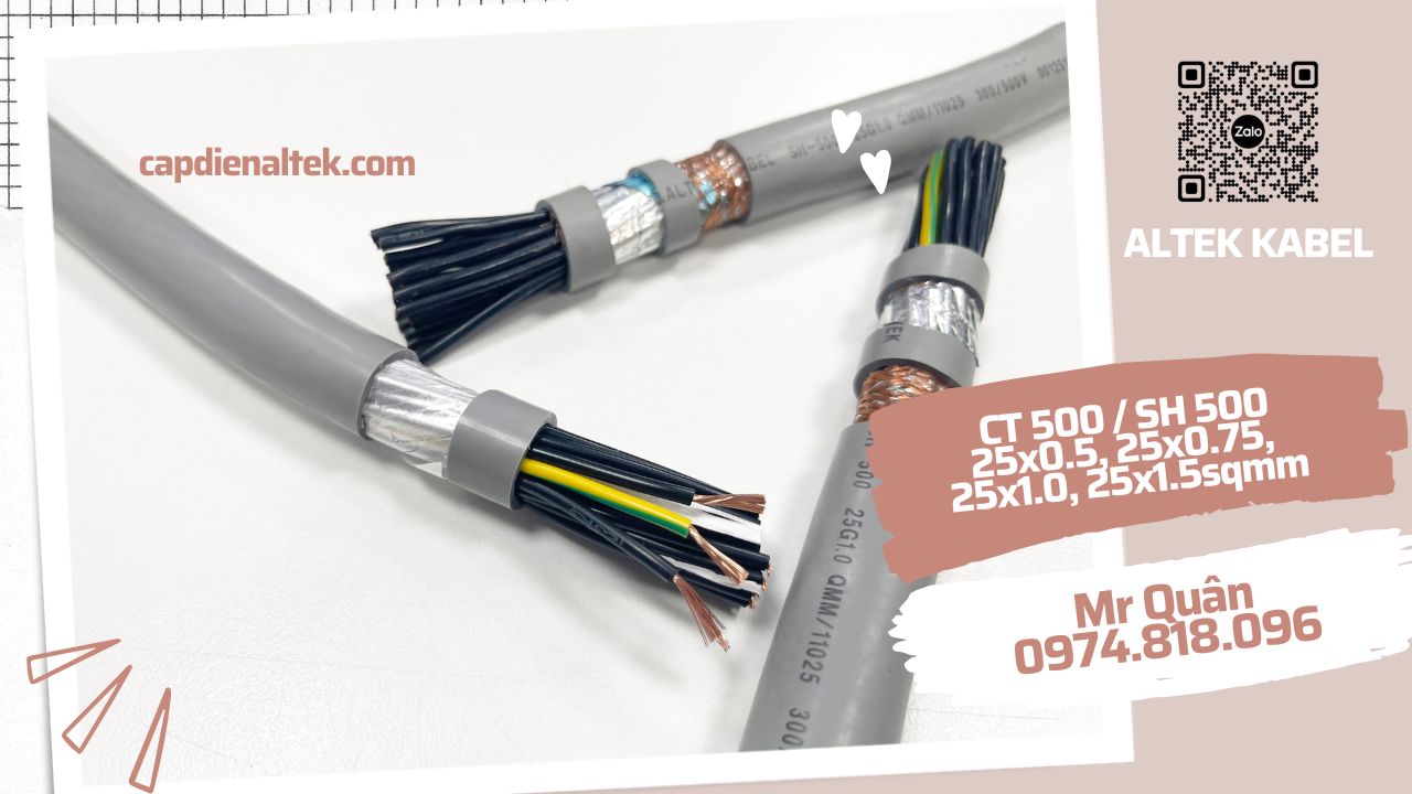 Altek Kabel: Cáp điều khiển 25 lõi loại mềm